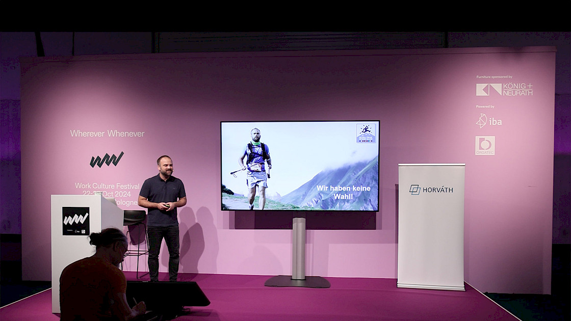 Horváth & Partners @ Wherever Whenever – Work Culture Festival. Keynote by Sascha Lindner. Photo © IBA
