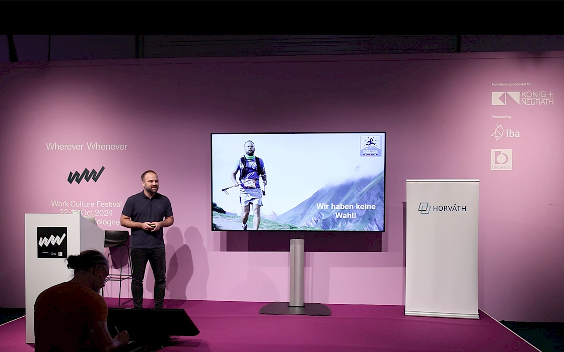 Horváth & Partners @ Wherever Whenever – Work Culture Festival. Keynote by Sascha Lindner. Photo © IBA